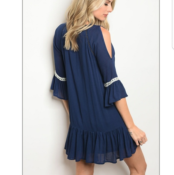 💦Navy ivory dress - Picture 2 of 2